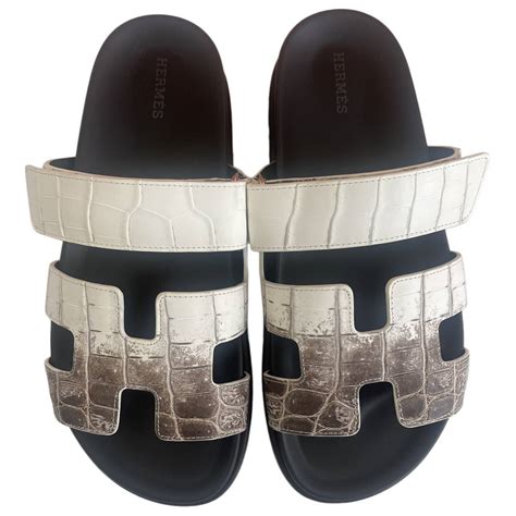 hermes croco sandals|hermes chypre sandals.